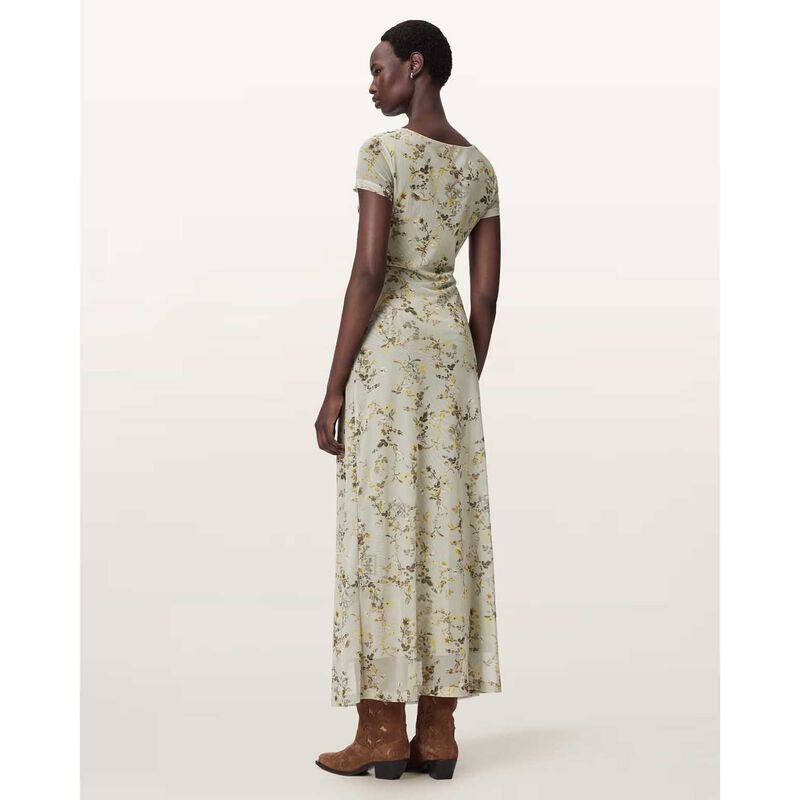 AllSaints Gabby Floral Print Mesh Maxi Dress image number 1
